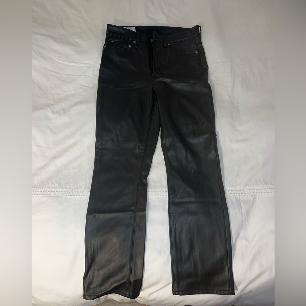 Gap skinny leather jeans